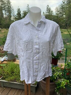 Tianello made in USA rayon button front top XL